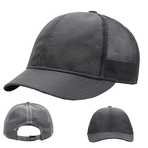 Gorra de béisbol de ala Corta de Malla Fina Transpirable de Secado rápido para Hombres y Mujeres Ajustable Informal de Verano para Correr y Deportes al Aire Libre.