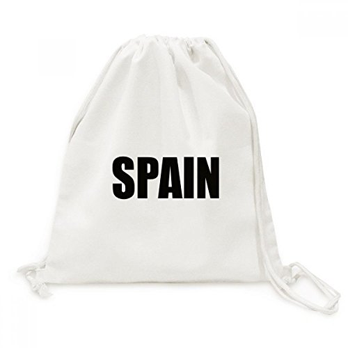 Sac à dos à cordon Espagne en toile noire, idéal pour vos voyages