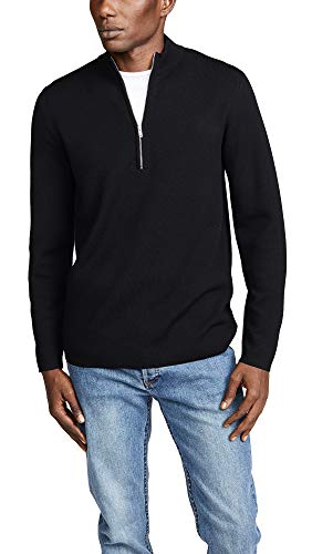 Theory Men's Detroe Zip Sweater, Black Multi, Medium