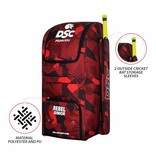 Image of DSC Rebel Junior Duffle Kit Bag, Red Black 29 x 13 x 13 inches