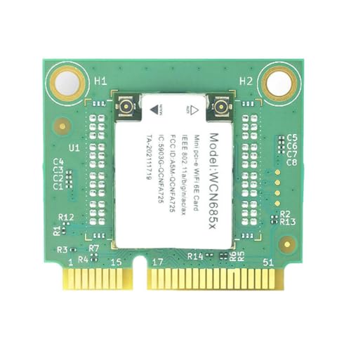 Akfldms NFA725 NFA765 WCN685 WiFi Module WIFI6E AX6000 2.4G/5G/6G Dual-Band WiFi Card Bluetooth 5.2 Mini PCIE Wireless Network Adapter