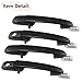 RLB-HILON 1Set Exterior Door Handle Compatible with Hyundai Accent 2006 to 2011 Year, for Dodge Attitude 2006 2007 2008 2009 2010 2011 Year