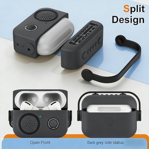 Coque AirPods 4 silicone gris protection étui antichoc - 5