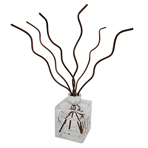 11-Inch Brown Wavy Natural Rattan Reed Diffuser Sticks 50Pcs Fragrance Aromatherapy Volatile Replacement Refill(50Pcs Brown) #TOP7