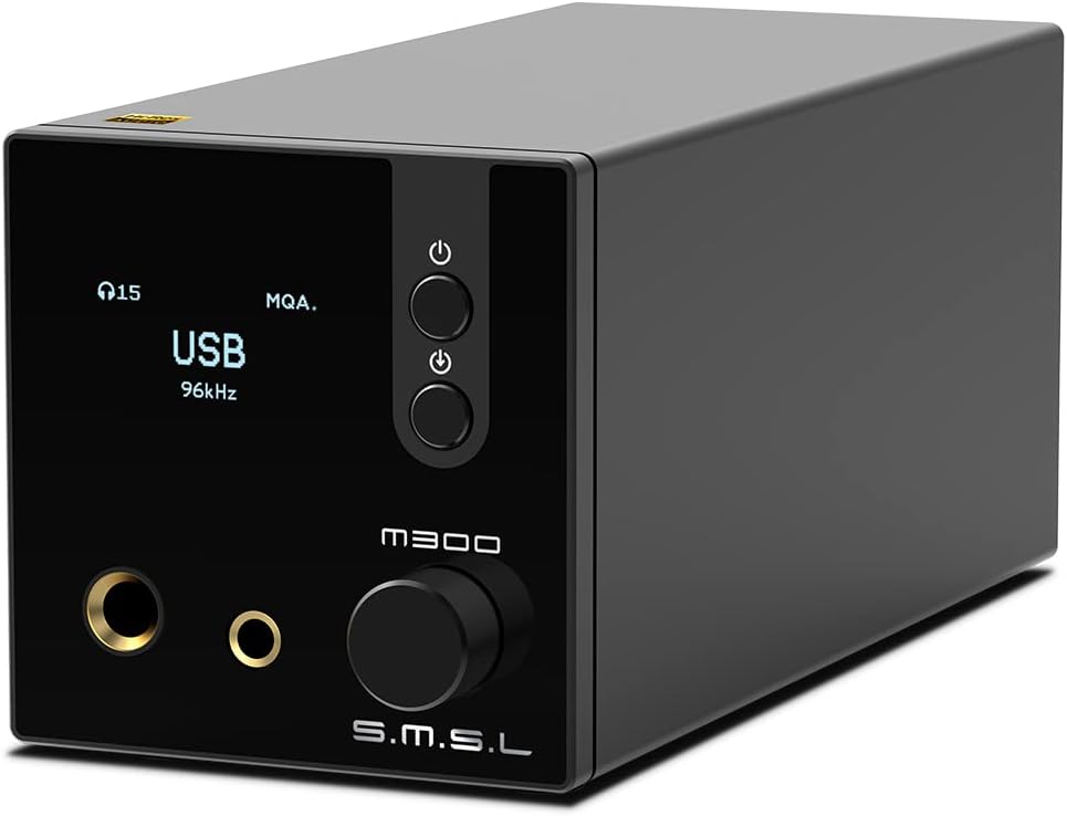 SMSL M300SE(Upgraded),Two CS43131 Chip MQA Audio Decoder,Ear Amplifier,Third Generation XMOS,PCM768kHz/32bit DSD256,DOP64,5 PCM Filters,True Balanced Output XLR,THD+N -117dB