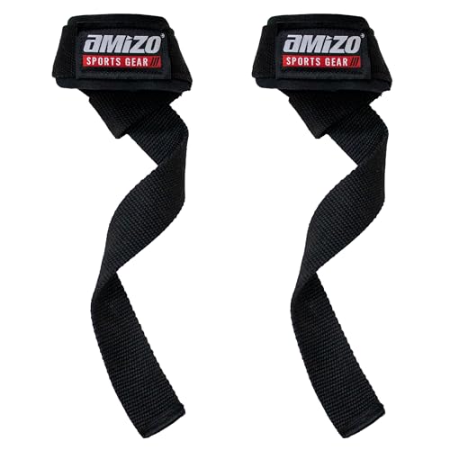 AmizoSports Lifting Straps for Weightlifting â€“ Heavy Duty Wrist Straps for Gym, Deadlifts, Powerlifting, and Bodybuilding â€“ Non-Slip Hand Grips â€“ Workout & Weight Lifting Straps for Men & Women