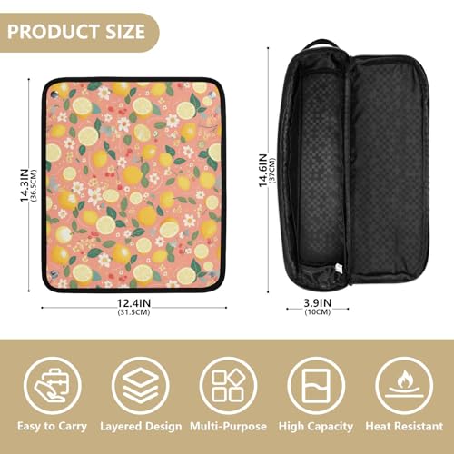 Organizador 2 en 1 para herramientas de cabello con tapete resistente al calor impermeable para planchas, rizadores y secadores portátil miniatura 4