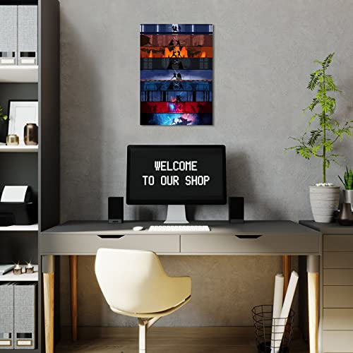 Star Wars Movie Posters Canvas Wall Art Movie Darth Vader Poster Hd Print On Canvas Painting Wall Picture For Living Room Home Decor Boy Gift,With Frame 12X16Inch #TOP2