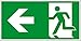 Produktbild Fluchtwegschild ASR A1.3 | ISO 7010 - Rettungsweg Links - Kunststoff, langnachleuchtend - 10 x 20 cm
