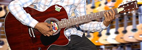 Image of Venus Full Rose Natural 6-String Cut A Way Right Hand Acoustic Semi-Electric Guitar With Bag And Free 1 Set String,2 Picks