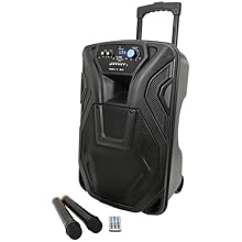 Perform anywhere with ease Lightweight, battery-powered design with trolley handle and wheels for effortless portability Play music your way Bluetooth, USB, SD card and FM radio for flexible entertainment options Sing, speak, and move freely Two wire...