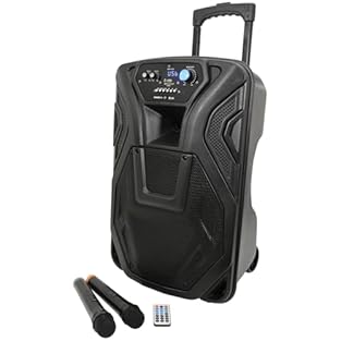 Perform anywhere with ease Lightweight, battery-powered design with trolley handle and wheels for effortless portability Play music your way Bluetooth, USB, SD card and FM radio for flexible entertainment options Sing, speak, and move freely Two wire...