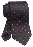 Vinesen Men's Brown Blue Ties Jacquard Woven Floral Formal Wedding Neckties Designer Wedding Ties for Groom