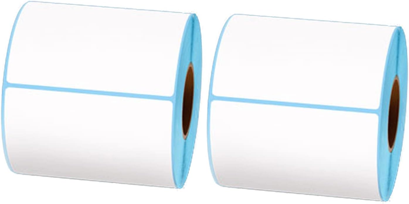 2 Roll Self Adhesive Address Labels, Thermal Address Label Package Label for Labelling Envelopes and Filing, Width 80Mm,80×60mm×500