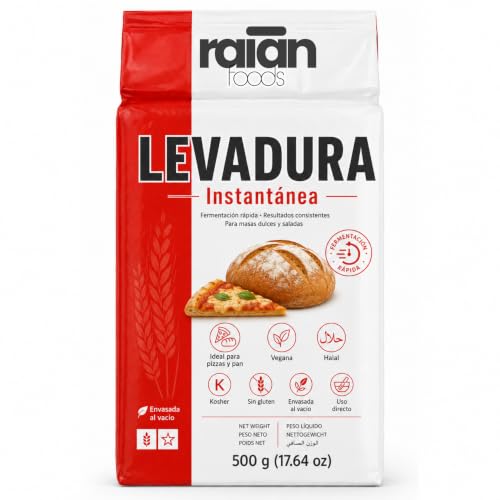 RAIAN FOODS Levadura Seca Instantánea de Panadero 500 g para Pan y Pizza