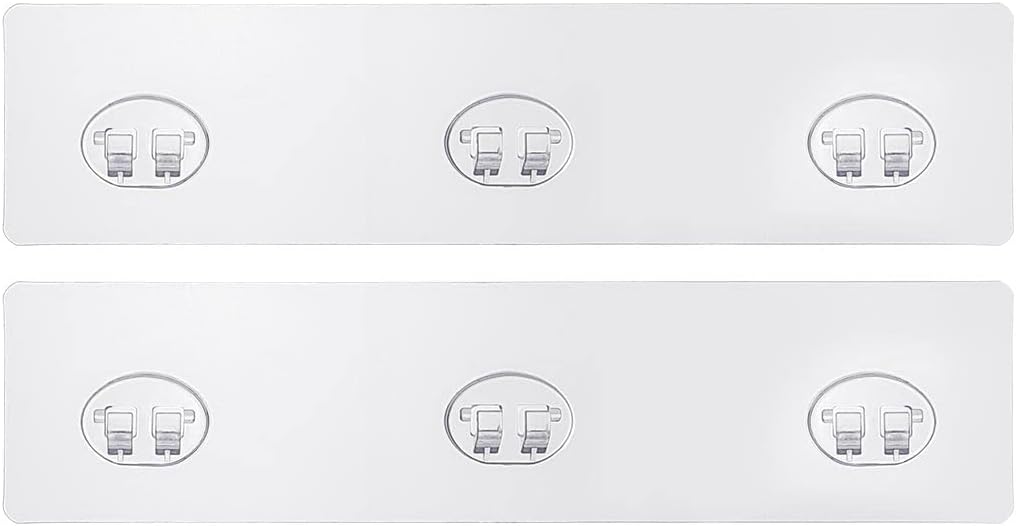 Conworld 2 Packs Shower Caddy Adhesive Replacement, Strong Sticky Heavy-duty Wall Adhesives Nail Free Transparent Adhesive Pad, Adhesives Hook for Shower Caddy, Kitchen Racks, Bathroom Storage Shelves