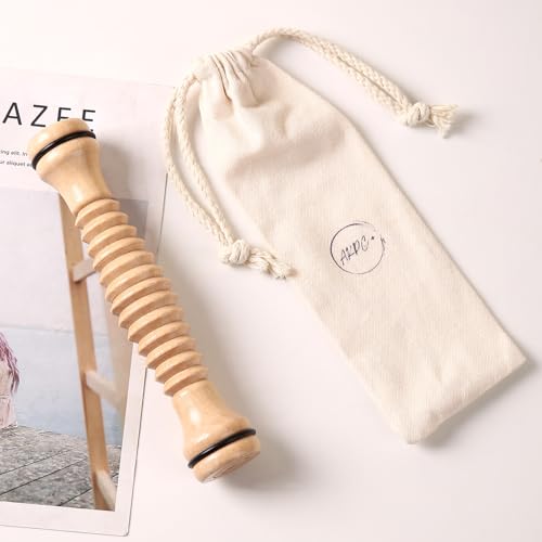 AKPC+ Natural Wooden Foot Massager Versatile Massager for Relief Plantar Fasciitis Supports Blood Circulation and Stress Relief.