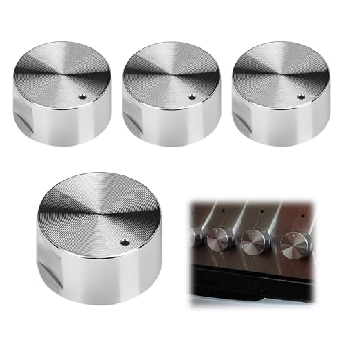 GNALIA Bouton Gazinière Universel 4 Pièces En Métal, Diamètre Intérieur 6Mm Pour Four Et Cuisinière