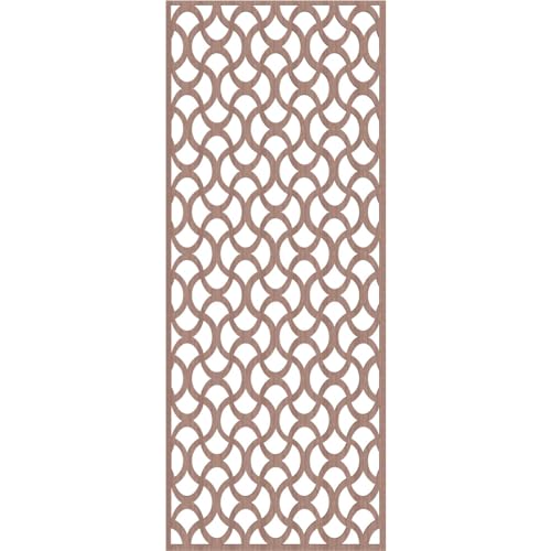 Image of Resort Decorative Pierced Fretwork Wood Wall Panels, 25 3 /8 inchW x 64 3 /8 inchH x 3 /8 inchT, Walnut