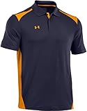 Under Armour Men's Team Colorblock Polo, Midnight Navy/Steeltown Gold, XL