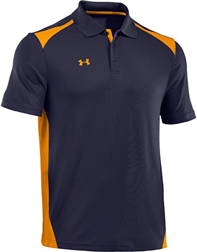 Under Armour Men's Team Colorblock Polo, Midnight Navy/Steeltown Gold, XL