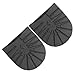 Rubber Soles for Shoe Repair, Boots Shoes Anti Slip Front Heel Soles Rubber Mute Soles Shoes Repair Accessories for Black Heel Shoes (Black Heel)