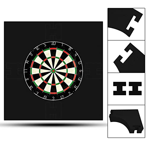Dart Board Wall Protector For Professional 18In Dartboard Square Dart Board Surround Lightweight Dart Board Backing With Darts Holder And Throw Line For Dart Games (Square V2) #TOP7