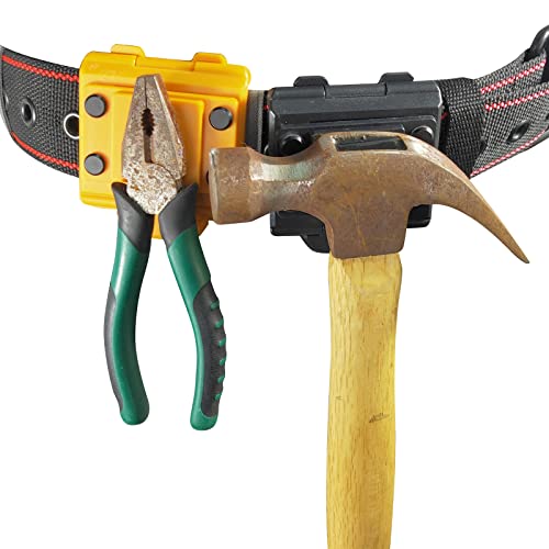 Magnetic Tool Holster, Magnetic Belt Clip,Magnet Tool Belt Clip,Magnetic Hardware Holster Clip On Tool Belt Magnet For Tools And Hardware.free Your Hand When Working. Black #TOP2