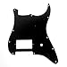 Custom Strat 1-pickup Layout Style Guitar Pickguard,3ply Black