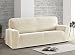 Eiffel Textile Funda Sofa Elastica Protector Adaptable Rústica Sofá, Marfil, 3 Plazas...