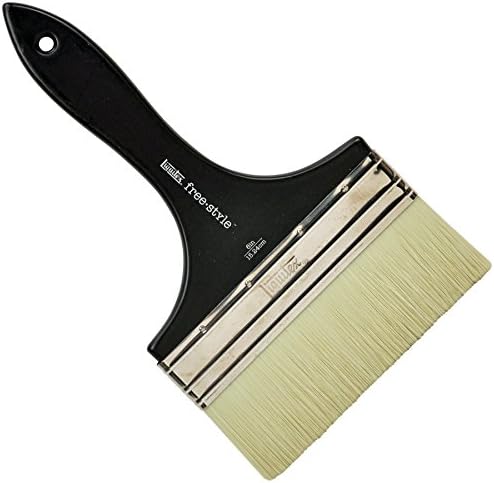 Liquitex Professional Freestyle Large Scale Brush, Broad Flat/Varnish 8-inch, Short Handle, Beige