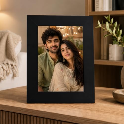 Image of Customize Classic Table Photo Frame With Photo Upload and Rakhi For Raksha Bandhan, Brother, Sister, Birthday, Anniversary for Husband, Couple, Parents For Table & Wall Both (6R, 6x8 Inch)