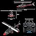 GQGQGQ A61 Airwolf Remote Controlled Helicopter Aircraft Plane 4CH RC Heli Aileronless 1/42 Scale 6-Axis Gyroscope Altitude Hovering Optical Flow Position 2Batteries for Adults Beginners/Black White