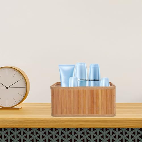 Panier de rangement en bambou bac empilable salle de bain - 6