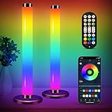 Barra De Luz LED Inteligente RGB, 360° Barra de luz Con 16 Millones, 17'' Smart Luces LED,Lámpara...