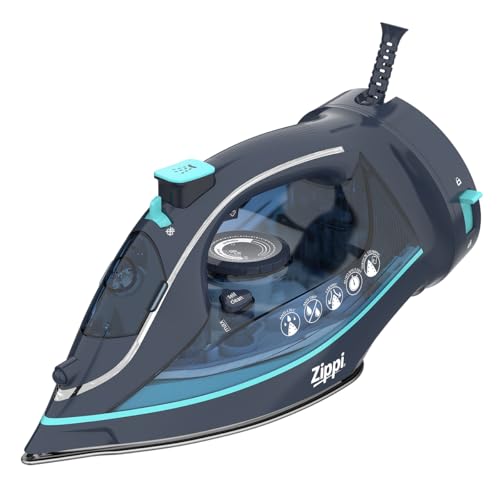 JML Zippi Cordless Steam Iron - 2-In-1 Cordless Iron with Ceramic Soleplate Fast 30-Second Heat-Up Vertical Steaming Steam Burst for Stubborn Creases Anti-Calc Self-Cleaning & Anti-Drip Design