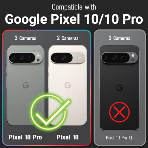 VENA vCommute for Google Pixel 10/10 Pro (2025) Wallet Case, [Military Grade Drop Protection] Flip Leather Cover Slot Card Holder with Kickstand - Black — view 2