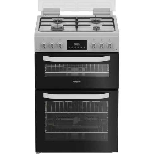 Image of Hotpoint HDG6GDCW 60cm wide Double Oven Gas Cooker - White
