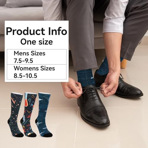 Image of Novelty Crew Socks for Unisex Wild Side with These Eye-Popping Prints 3 Pairs One Size