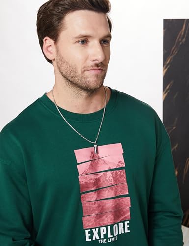 Image of Amazon Brand - Symbol Men Cotton Rich Light Weight Crew Neck Sweatshirt (Regular Fit) (Available in Plus Sizes)