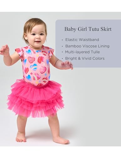 Baby Tutu Skirt for Girls Soft and Fluffy Toddler Infant Baby Tulle Skirt with Diaper Cover2