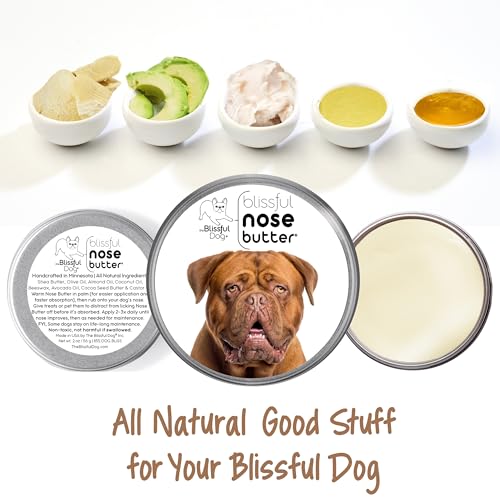 Image of The Blissful Dog Dogue De Bordeaux Nose Butter, Versatile Dog Nose Balm for Dry Nose, Handcrafted Nose Moisturizer, Easy-to-Apply Dog Essentials, Unscented, 2 oz.