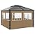 Gazebo Privacy Curtains 10' x 12' with PVC Windows, 4-Panels Side Wall with Zipper Universal Replacement for Patio, Outdoor Canopy, Garden and Backyard