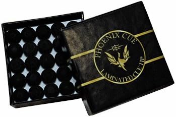 1box X 50tips of Phoenix Cue Laminated Leather Pool Snooker Cue Tip 11mm Medium