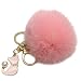 Porte-Clés Chat Perle Fluffy Artificielle Boule en Fourrure De Lapin Charme Porte-Clés Suspendu Téléphone Portable Sac À Main De Voiture Porte-Clés en Peluche Rose Qualité Supérieure Nice et Mode