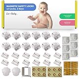 Eco-Baby Child Safety Magnetic Cabinet and Drawer Locks for Proofing Kitchen 12 Pack Child Latches