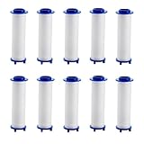 PP Cotton Filter, 3.1in 10 Pcs Shower Head Filter Cartridges, High Pressure Handheld Turbo Fan Shower PP Cotton Replacement Filter