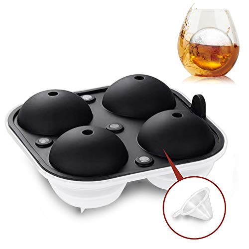 Round Ice Cube Mold, Easy Release Ice Ball Mold Ice Cube Trays Silicone