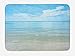 Produktbild Casepillows Ocean Bath Mat, Sunny Summer Day at The Sandy Beach Tranquil Calm Shore Sea Horizon Image Artprint, Plush Bathroom Decor Mat with Non Slip Backing, 23.6 x 15.7 Inches, Blue Cream