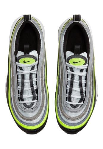 Nike Grade School Air Max 97 Running Shoes (4Y, Pure Platinum/Black/White/Volt)3